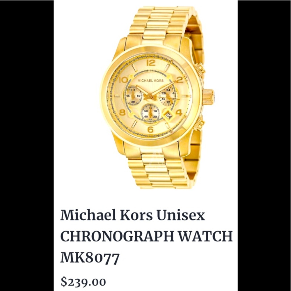 MICHAEL KORS UNISEX WATCH - Picture 1 of 3